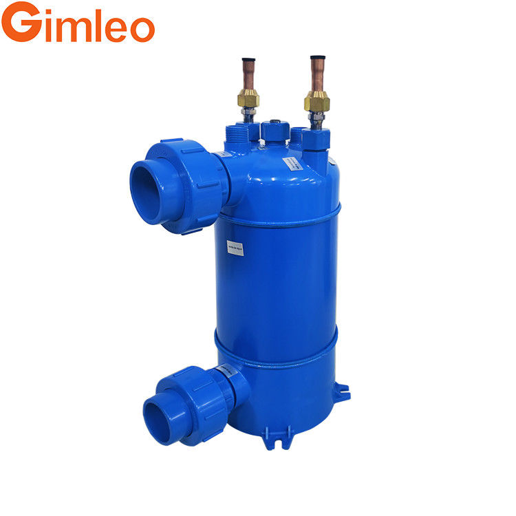 7kw 24 θερμική χωρητικότητα τιτανίου σωλήνα PVC κέλυφος εναλλάκτης θερμότητας για ψυγείο ενυδρείου MHTA-2 για βιομηχανικό σύστημα ψύξης