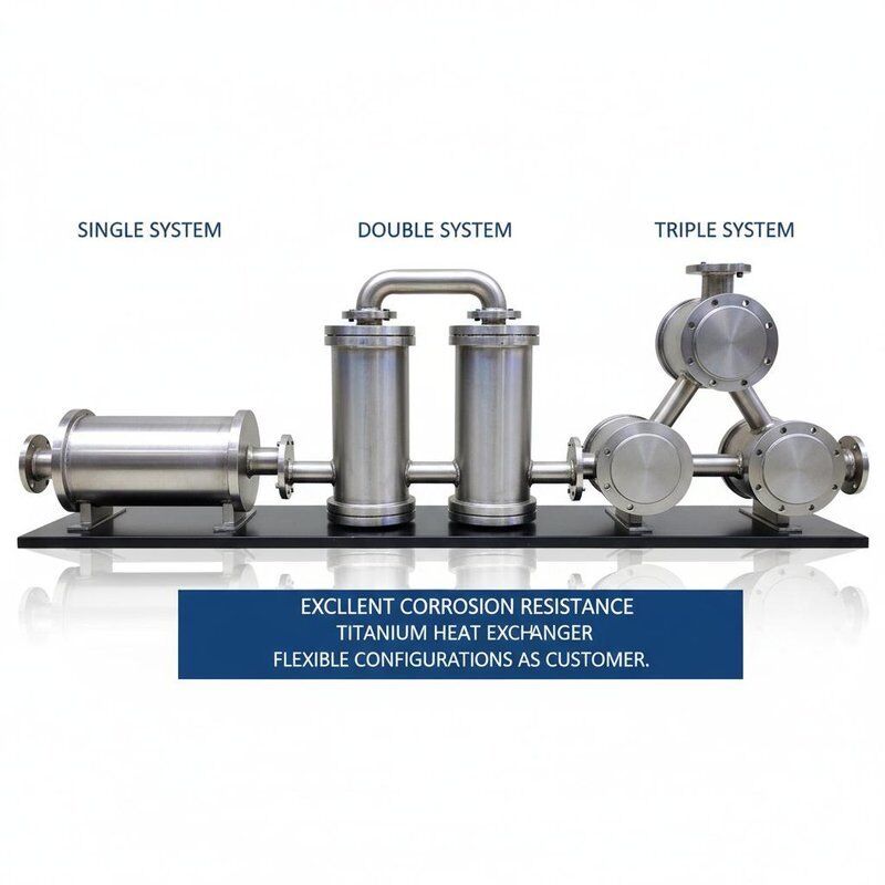 Εξαιρετική αντοχή στη διάβρωση Ελαφρύς τιτανίου ανταλλακτής θερμότητας CIP συμβατός για βιομηχανικές εφαρμογές